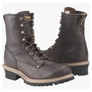 Carolina Mens 8” Logger Boots Plain Toe Work Boots 821 Electrical Rated 10.5